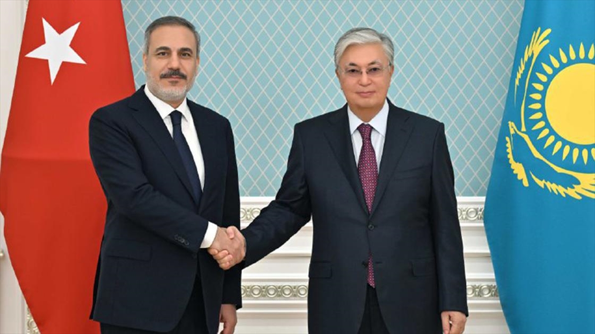 Kazakistan Cumhurbaşkanı Tokayev, Dışişleri Bakanı Fidan’ı kabul etti￼