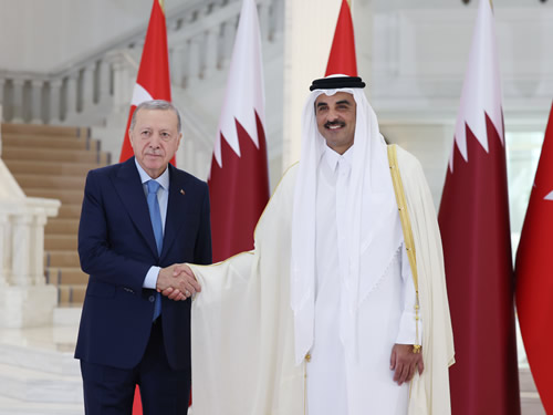 Cumhurbaşkanı Erdoğan, Katar Emiri Şeyh Temim ile görüştü