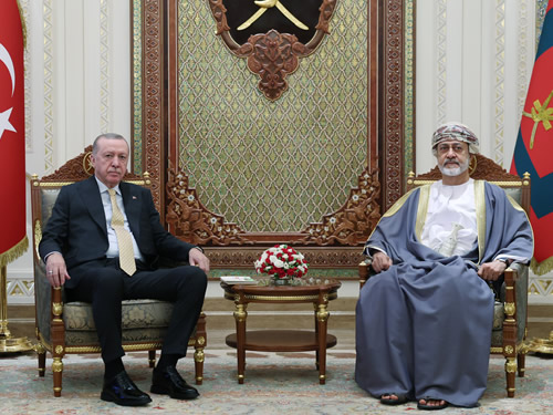 Cumhurbaşkanı Erdoğan, Umman Sultanı Heysem bin Tarık ile görüştü