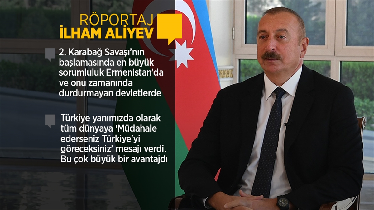 Azerbaycan Cumhurbaşkanı Aliyev 2. Karabağ Savaşı’nın 1. yılında AA’ya konuştu