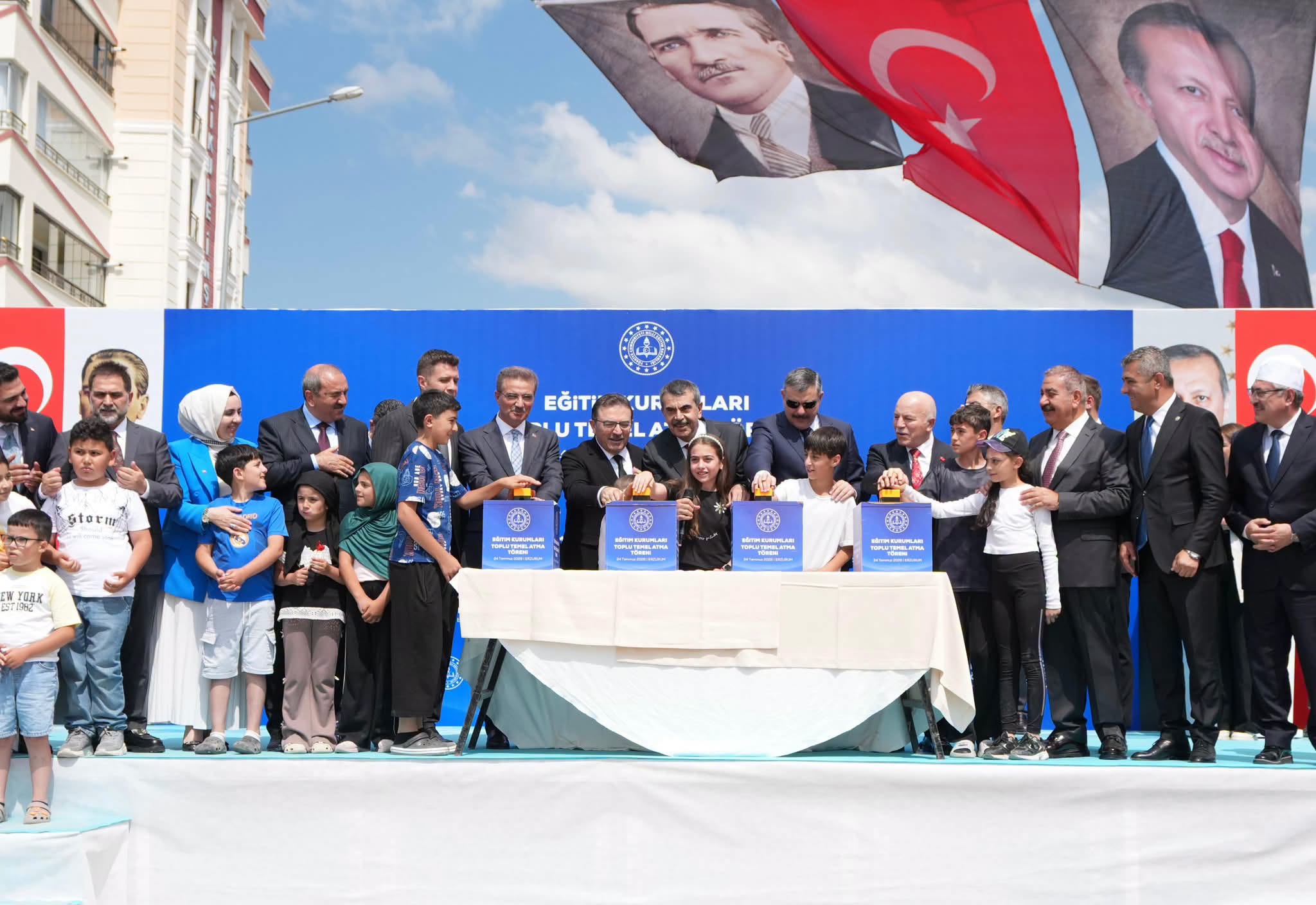 Bakan Tekin ve Bakan Çiftçi Eğitim Yatırımlarının Temel Atma Törenine Katıldı